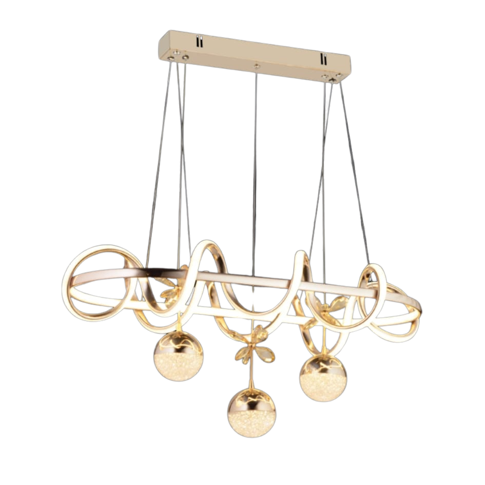 Modern LED Avize - Artistik Yemek Masası Tasarım