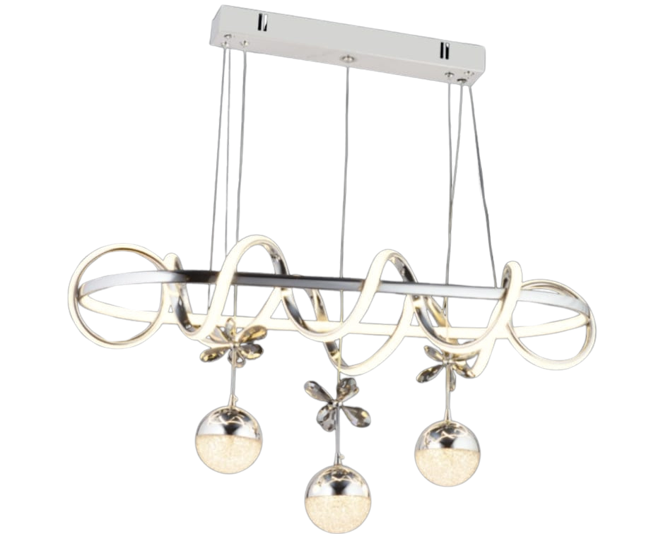 Modern LED Avize - Artistik Yemek Masası Tasarım