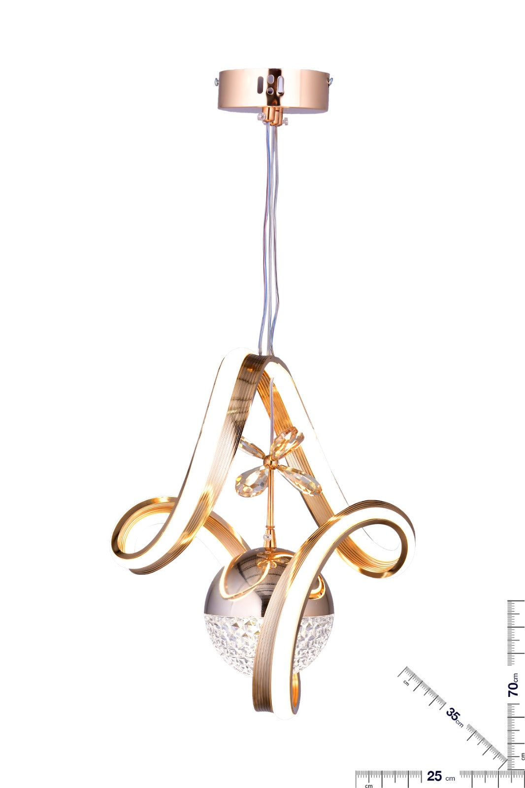 Çift Halka Şerit Kıvrım Sarkıt