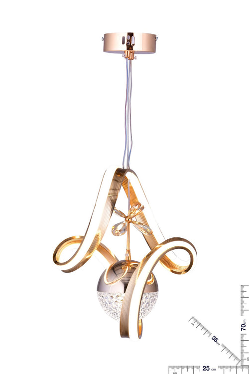 Çift Halka Şerit Kıvrım Sarkıt