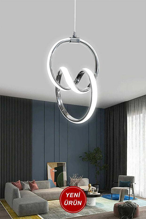 İmza Modern LED Avize Krom