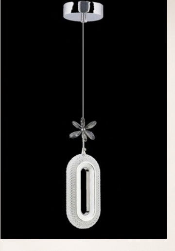 ORM01 - Alfa Tekli Gümüş Ledli Kristal Taşlı Avize