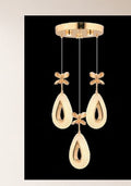 ORM15 - Hera 3lü Gold Ledli Modern Lüx Avize