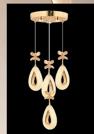 ORM16 - Hera 4lü Gold Ledli Modern Lüx Avize