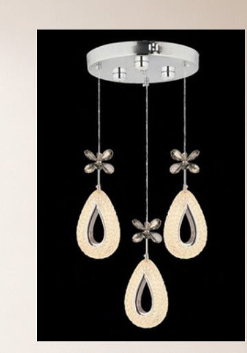 ORM21 - Hera 3lü Gümüş Ledli Modern Lüx Avize