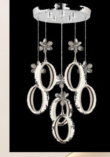 ORM36 - Zeus 6lı Gümüş Ledli Modern Lüx Avize