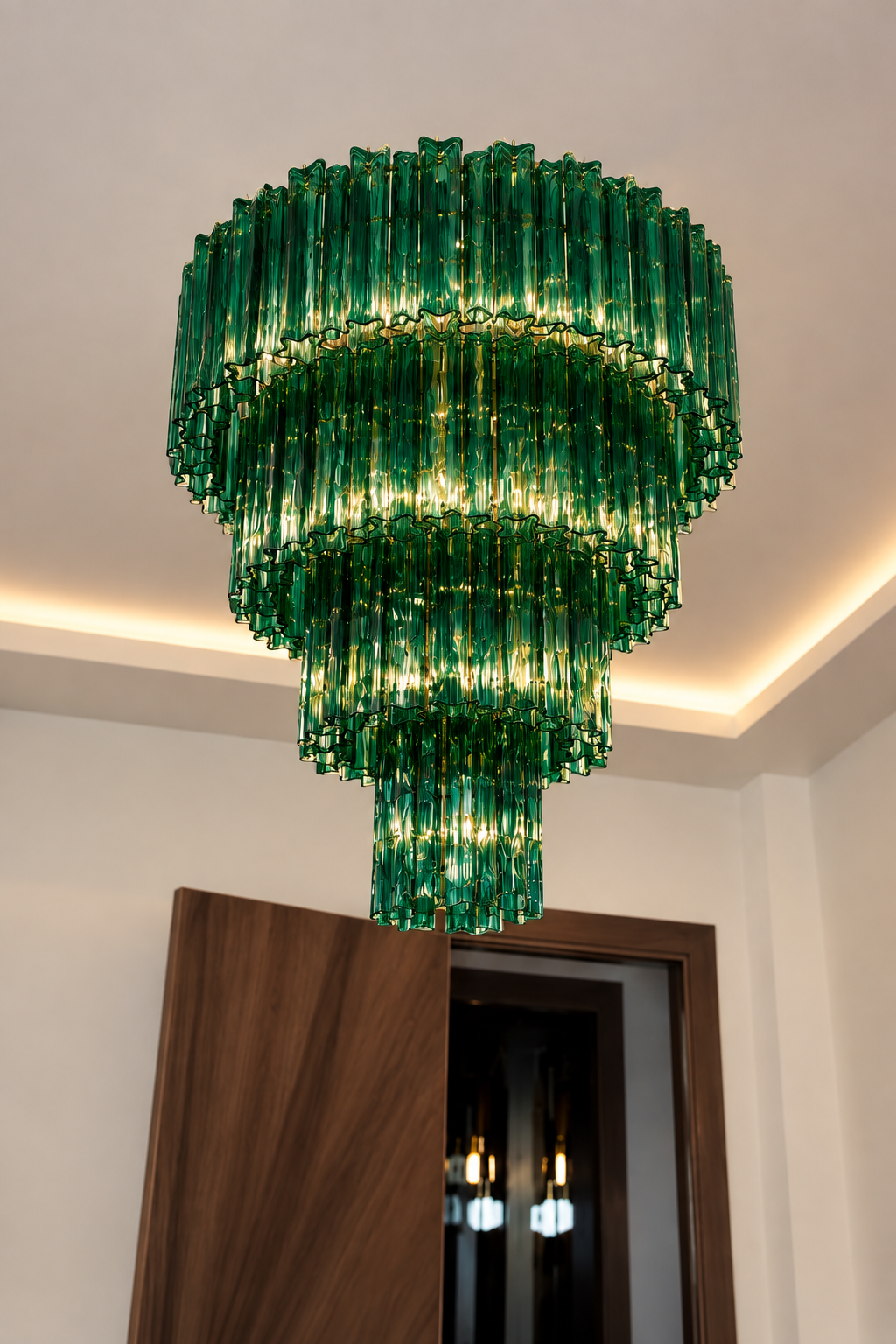 Yeşil Kristal Avize